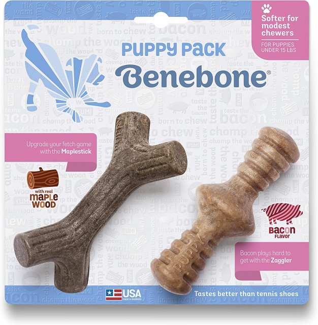 Benebone Benebone Puppy Maplestick & Zaggler 2 Pack