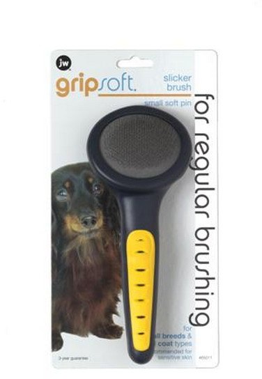 JW Gripsoft Grooming Slicker Brush Soft Pin