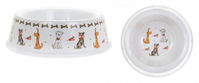 Printed Ceramic Dog Bowl