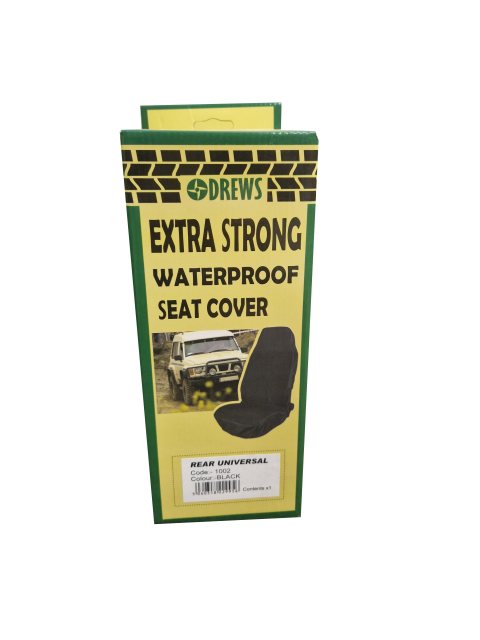 Drews Drews Black Extra Strong Waterproof Rear Seat Cover