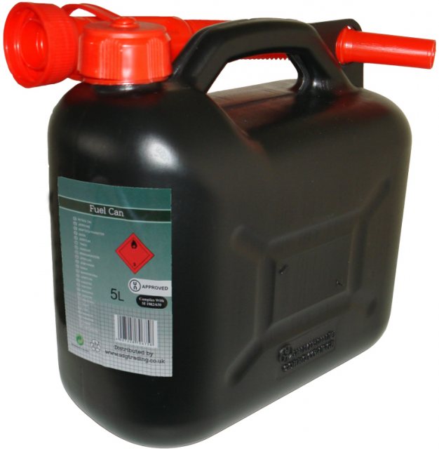 Handy Black 5 Litre Fuel Can