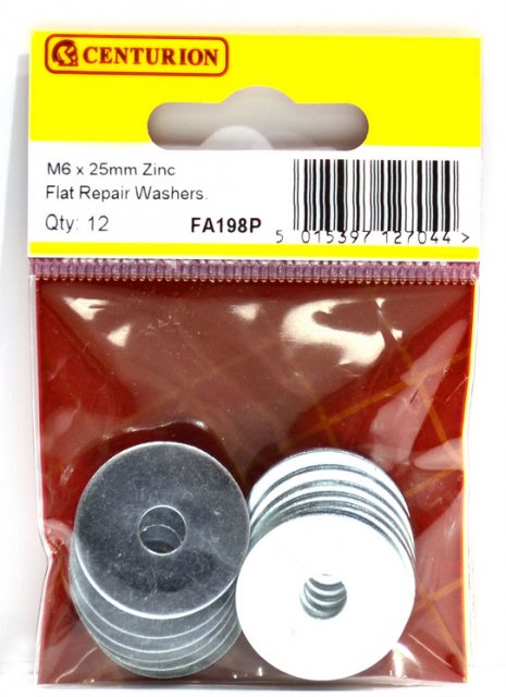 Centurion Flat Repair Washers M6 5 Pack