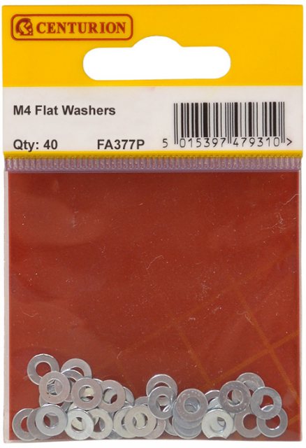 Centurion Flat Washers M4 40 Pack