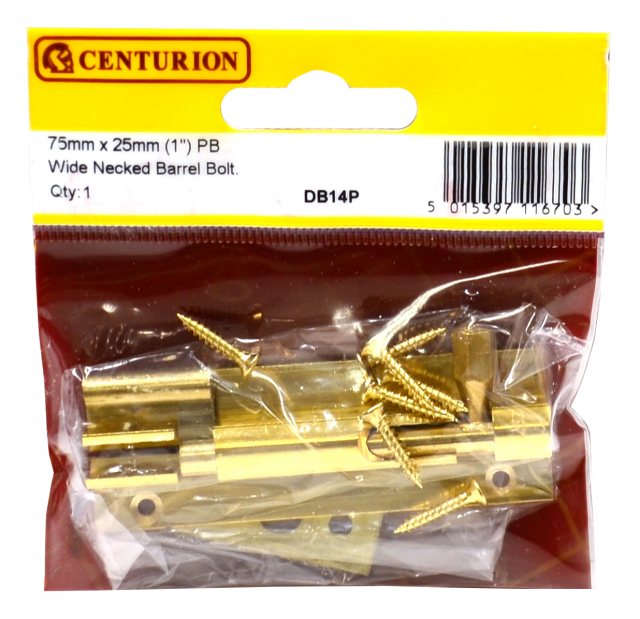 Centurion Wide Necked Barrel Bolt 25mm