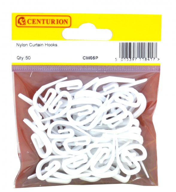 Nylon Curtain Hooks 50 Pack