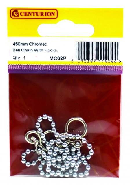 Centurion Sink & Basin Ball Chain with Hooks 18'