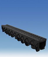 Kalsi Plastics Channel Drain & Grate 1m