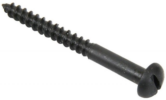 John George Wood Screw Black 8 x 2" 15 Pack