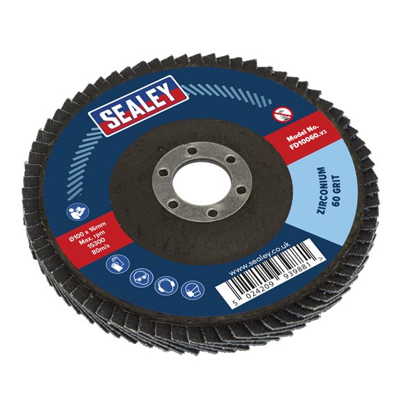 Sealey Sealey Flap Disc 100mm 60 Grit