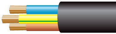 Twin & Earth Round Cable 10m