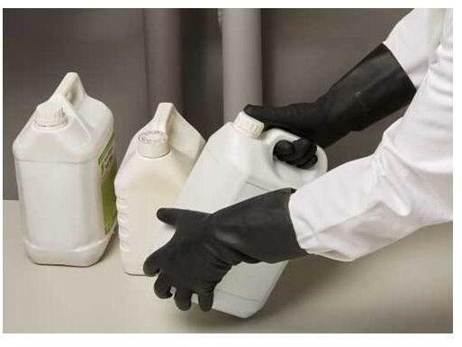 Keep Safe Rubber Glove Black