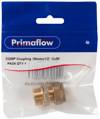 Primaflow KwikPak Compression Coupling 15mm x 1/2"