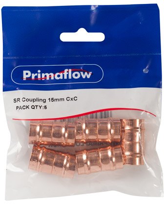 Primaflow Primaflow Straight Coupling 15mm 5 Pack