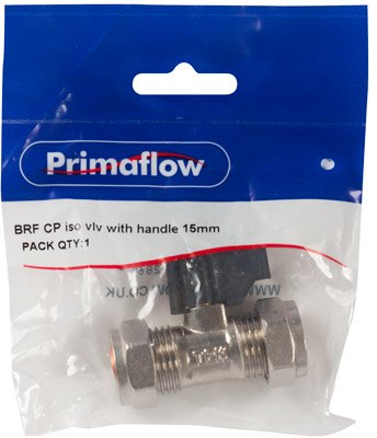 Primaflow KwikPak Isolating Valve 15mm With Handle