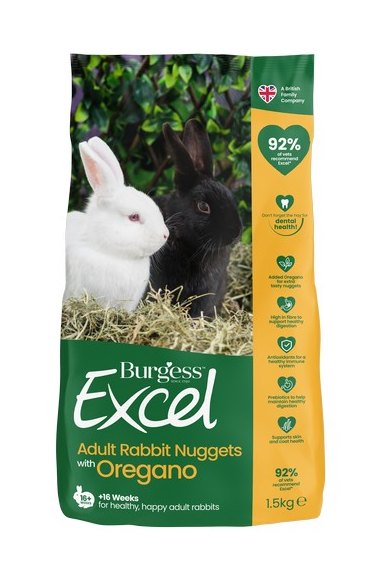 Burgess Burgess Excel Adult Rabbit Nuggets With Oregano 1.5kg