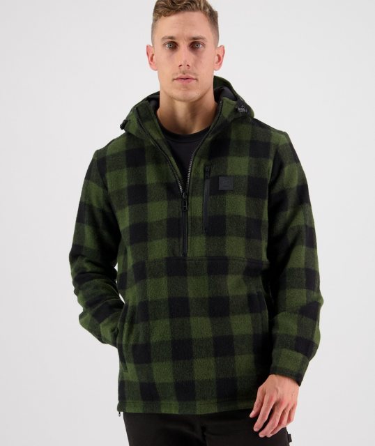 Swanndri Swanndri Reidston Wool Annorak Olive Check