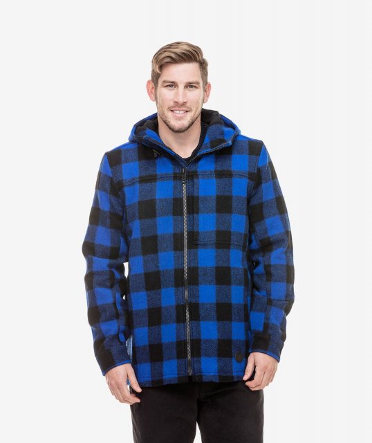 Swanndri Swanndri Hudson Wool Hoody Blue Check