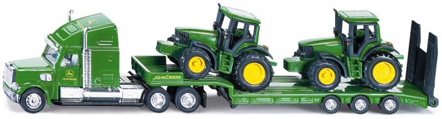 SIKU Low Loader & John Deer Tractors Toy