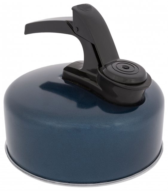 Highlander Whistling Camping Kettle 1L Navy