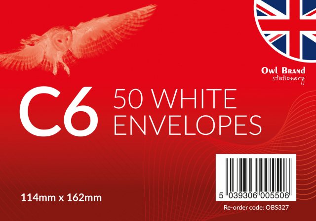 White C6 Envelope 50 Pack