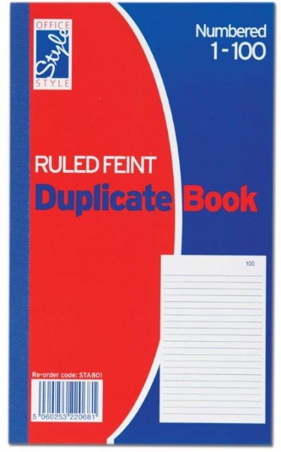 Ruled Duplicate Book