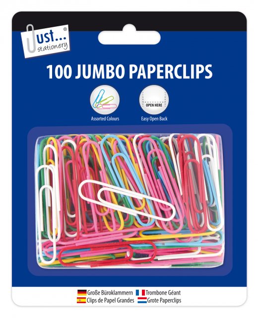 Jumbo Paperclips 100 Pack