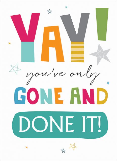 Congratulations Card Only Gone & Done It