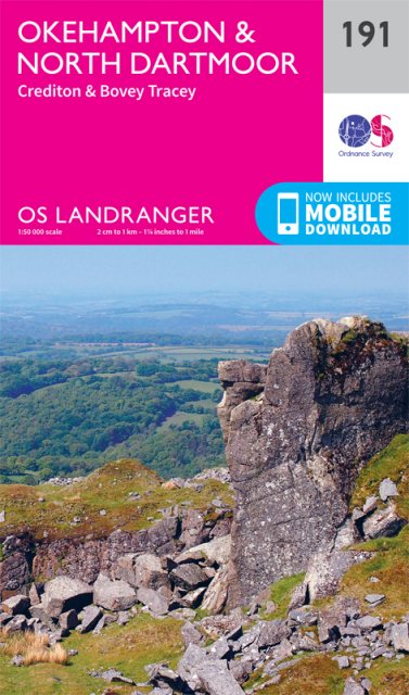 OS Landranger 191 Okehampton & North Dartmoor