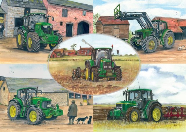 Multi John Deere Greetings Card