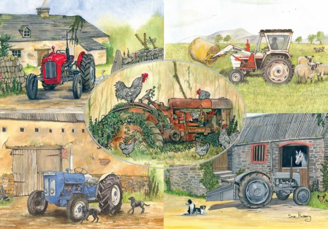 Classic Tractors Greetings Card