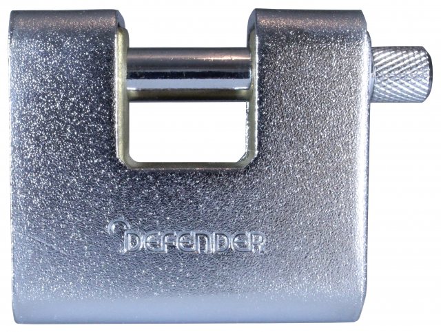 Defender Armoured Block Padlock 60mm Silver