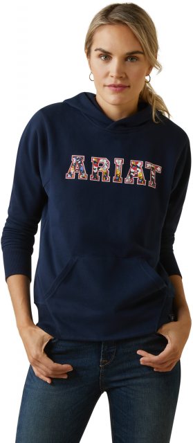 Ariat Ariat 3D Logo Hoodie Navy/Red