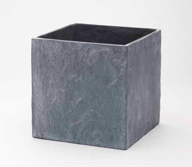 Apta Slate Light Grey Cube Pot