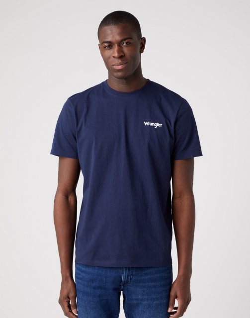 Wrangler Wrangler Sign Off Tshirt Navy