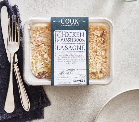 Cook Chicken & Mushroom Lasagne Frozen Meal