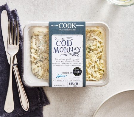 Cook Cod Mornay Frozen Meal