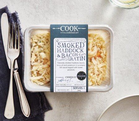 Cook Smoked Haddock & Bacon Gratin Frozen Meal