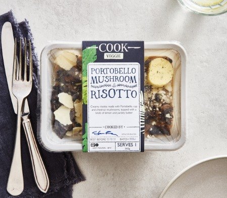 Cook Portobello Mushroom Risotto Frozen Meal