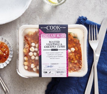 Cook Roasted Vegetable & Chickpea Curry Frozen Meal