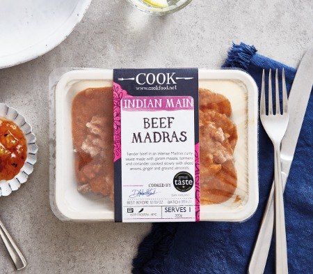 Cook Beef Madras Frozen Meal