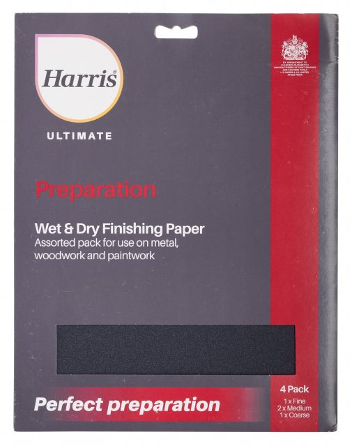 Harris Harris Ultimate Wet & Dry Finishing Paper 4 Pack
