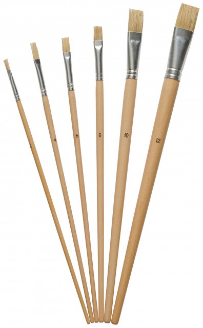 Lynwood Lynwood Flat Fitch Paint Brush 6 Pack