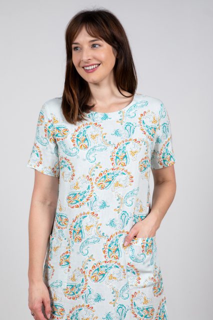 Lily & Me Lily & Me Shift Dress Paisley Mist