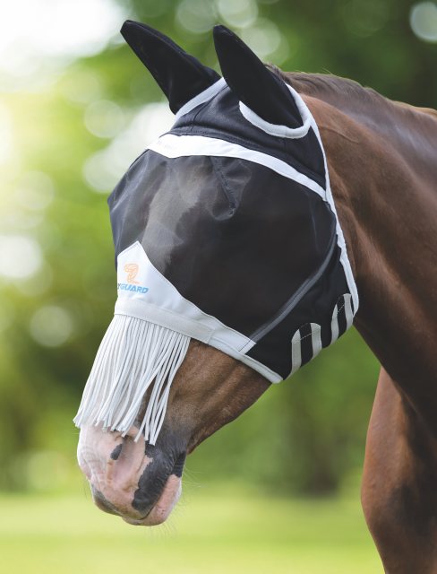 FLYGUARD FlyGuard Pro Fine Mesh Fly Mask With Ears & Nose Fringe