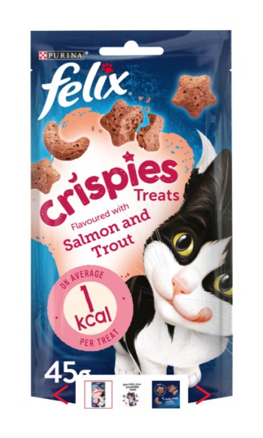 Felix  Felix Crispies Salmon & Trout 45g