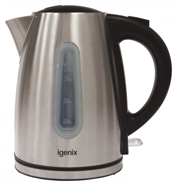 IGENIX Igenix Jug Kettle Brushed Stainless Steel 1.7L