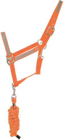 HY Equestrian Hy Equestrian Reflector Head Collar & Lead Rope Orange