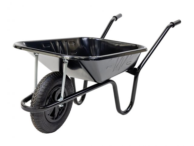 Walsall Contractor Pneumatic Black Wheelbarrow 85L