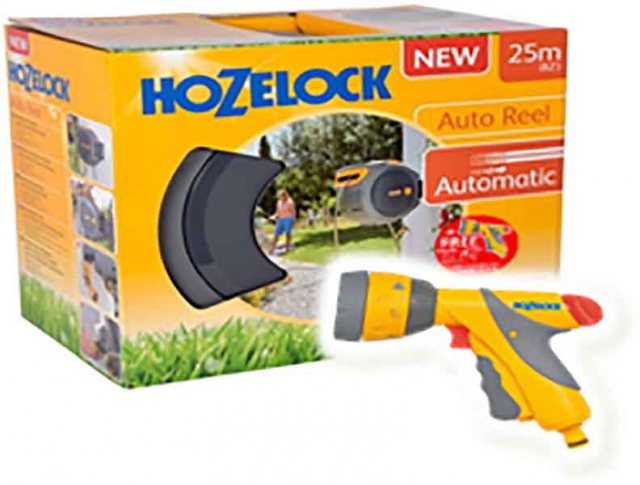 HOZELOCK Hozelock Autoreel Hose With Multi Spray Gun