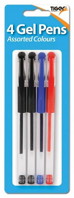 Tiger Gel Pens 4 Pack